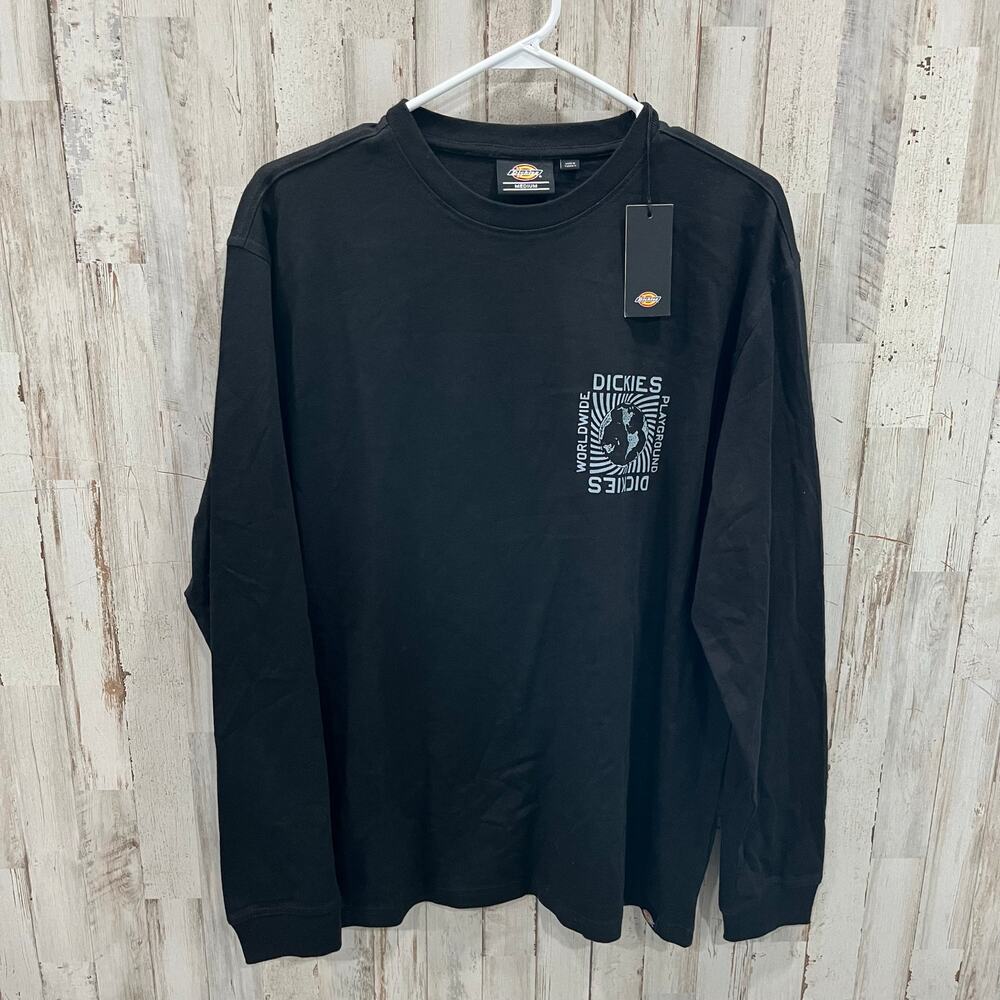 New! Dickies ASOS Marbury Black Long Sleeve Tshirt Mens Size Medium